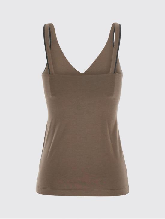 26SS 브루넬로 쿠치넬리 민소매 티셔츠 M0T18BA702 C8705 Camel - BRUNELLO CUCINELLI