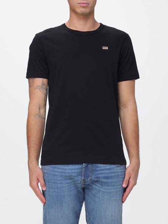 26SS 디젤 T-미에고르 코튼 티셔츠 A148190PJBG 9XXC Black