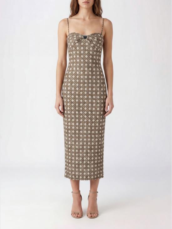 26SS 나누슈카 롱 원피스 NW26SSDR23076 RATTAN POLKA Brown