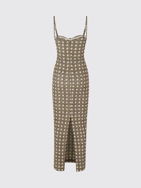 26SS 나누슈카 롱 원피스 NW26SSDR23076 RATTAN POLKA Brown - NANUSHKA