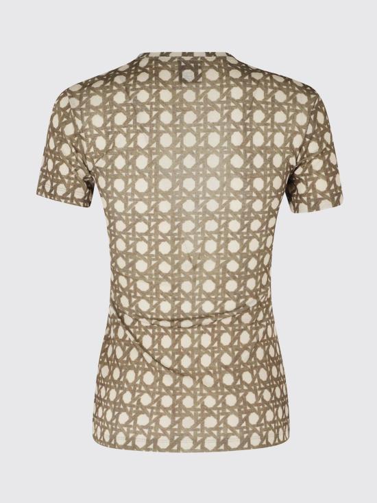 26SS 나누슈카 반팔 티셔츠 NW26SSTP22376 RATTAN POLKA Brown - NANUSHKA