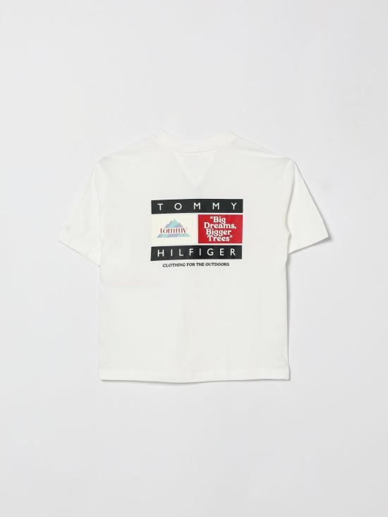 26SS [키즈] 타미힐피거 티셔츠 KB0KB10058 YBR White - TOMMY HILFIGER