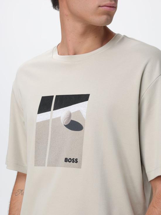 26SS 보스 반팔 티셔츠 50554365 272 Sand - BOSS