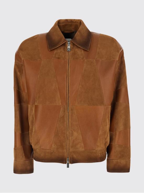 26SS 베르사체 가죽 자켓 10250341A18026 1NM80 Brown - VERSACE