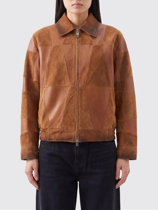 26SS 베르사체 가죽 자켓 10250341A18026 1NM80 Brown