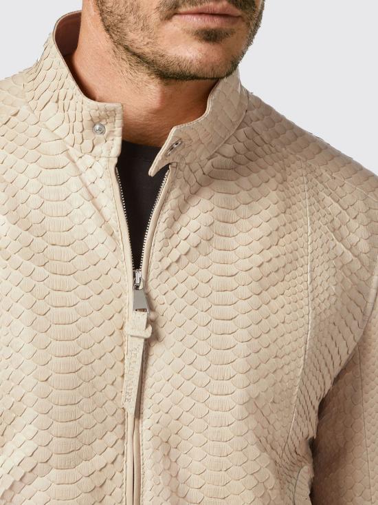 26SS 빌리어네어 가죽 자켓 OAACMLB1425BLE003P 06 Beige - BILLIONAIRE