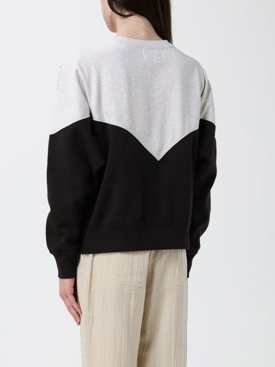 26SS 이자벨마랑에뚜왈 휴스턴 투톤 마랑 스웨트셔츠 SW0006FAA1M08E 02FK Black 1 - ISABEL MARANT ETOILE