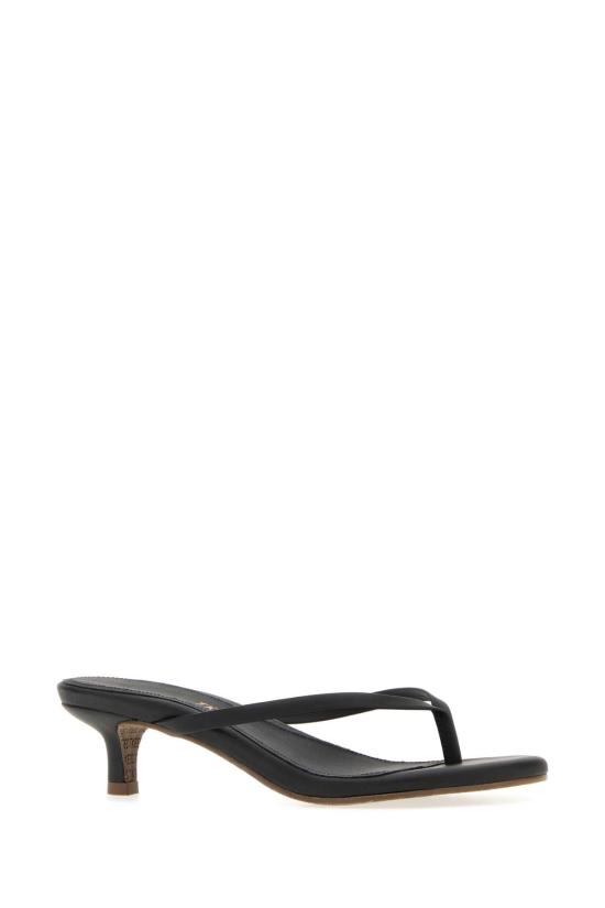 26SS 티키스 뮬/슬리퍼 JULIALEATHER SABLE Black - TKEES