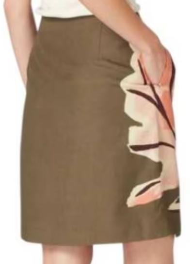 26SS 폴 스미스 미디 스커트 W1R227SV11225 35 MILITARY GREEN - PAUL SMITH