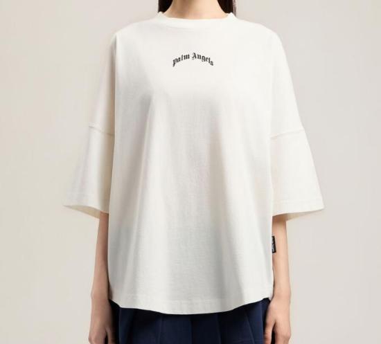 26SS 팜앤젤스 반팔 티셔츠 PWAA07CS26JER002 0310 OFF WHITE BLACK - PALM ANGELS