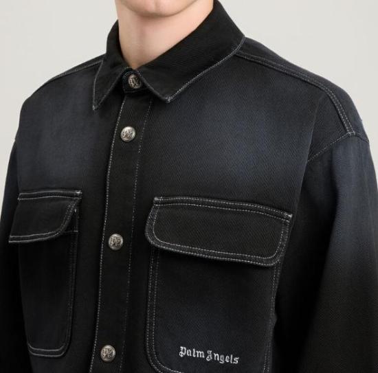 26SS 팜앤젤스 데님 자켓 PMYD024S26DEN001 1003 BLACK OFF WHITE - PALM ANGELS