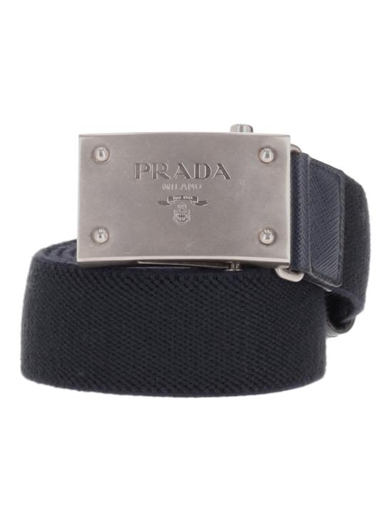 26SS 프라다 가죽 벨트 2C5340 19 NAVY BLUE