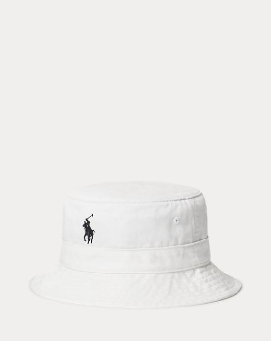 26SS 랄프 로렌 버킷햇 211B14274004 100 WHITE