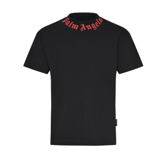26SS 팜앤젤스 반팔 티셔츠 PMAA109S26JER008 1025 BLACK RED