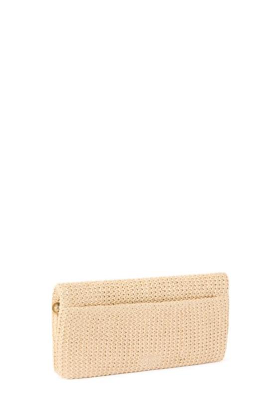 26SS 핑코 크로스백 106022A391 C24Q RAFIA NERO ANTIQUE GOLD - PINKO