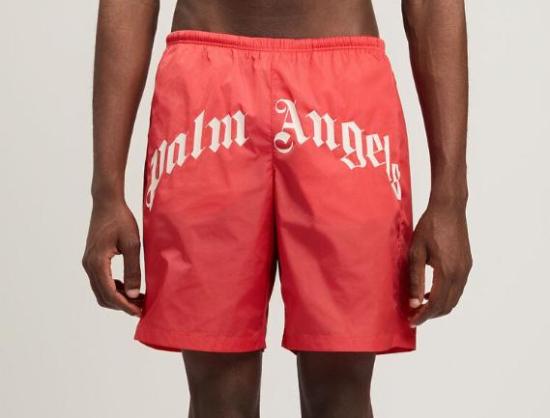 26SS 팜앤젤스 스윔팬츠 PMFD018S26FAB001 2503 RED OFF WHITE - PALM ANGELS