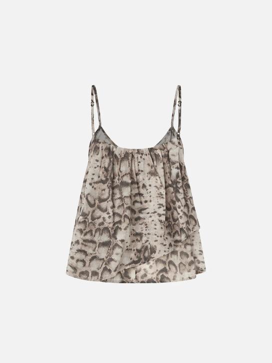 26SS 핑코 민소매 티셔츠 106868A3AP CZ9 BEIGE NERO - PINKO