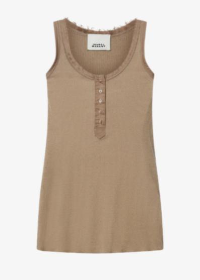 26SS 이자벨마랑 HELMA 헬마 실크 슬리브리스탑 HELMA 헬마 실크 슬리브리스탑 TS0318FAD2K02I 50LB - ISABEL MARANT