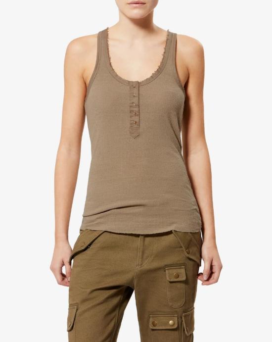26SS 이자벨마랑 HELMA 헬마 실크 슬리브리스탑 HELMA 헬마 실크 슬리브리스탑 TS0318FAD2K02I 50LB - ISABEL MARANT