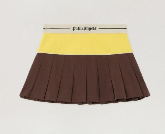 26SS 팜앤젤스 숏 스커트 PWCC095S26FAB001 6018 BROWN YELLOW