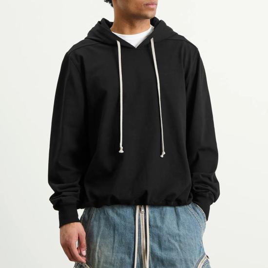 26SS 릭 오웬스 후드 티셔츠 RR01F2281BAEP16 0911 BLACK MILK - RICK OWENS