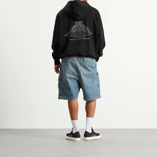 26SS 릭 오웬스 후드 티셔츠 RR01F2281BAEP16 0911 BLACK MILK - RICK OWENS