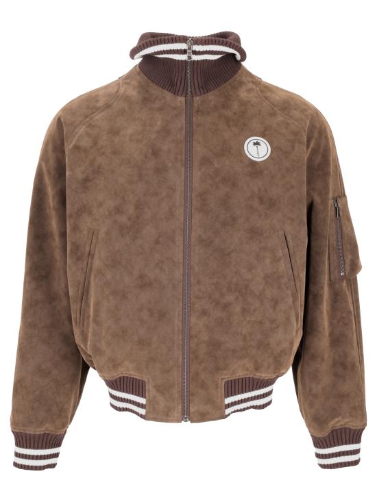 26SS 팜앤젤스 자켓 PMJA048S26LEA001 6003 BROWN OFF WHITE