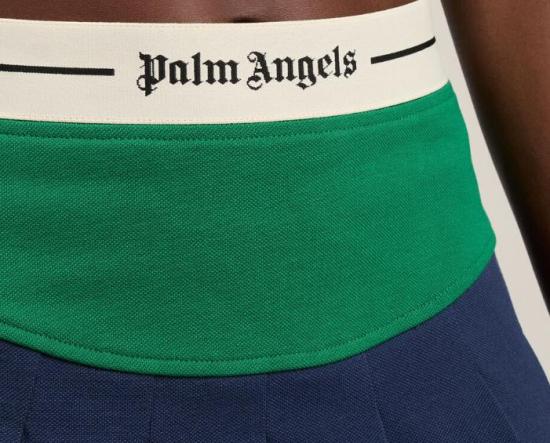26SS 팜앤젤스 숏 스커트 PWCC094S26FAB001 4655 NAVY BLUE GREEN - PALM ANGELS