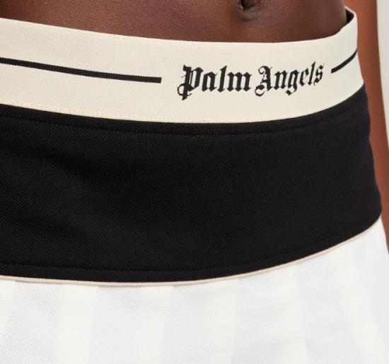 26SS 팜앤젤스 숏 스커트 PWCC095S26FAB001 0310 OFF WHITE BLACK - PALM ANGELS