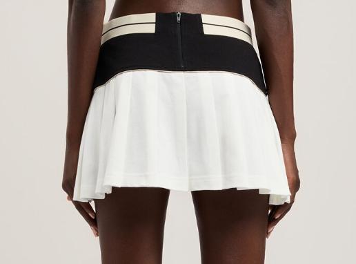 26SS 팜앤젤스 숏 스커트 PWCC095S26FAB001 0310 OFF WHITE BLACK - PALM ANGELS