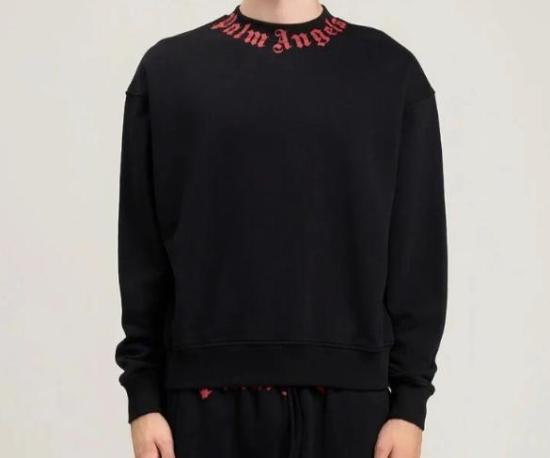 26SS 팜앤젤스 긴팔 티셔츠 PMBA08HS26FLE004 1025 BLACK RED - PALM ANGELS