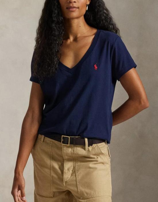 26SS 랄프 로렌 반팔 티셔츠 211B14611008 410 NAVY - RALPH LAUREN