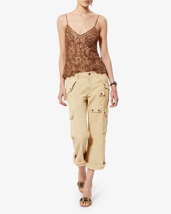 26SS 이자벨마랑 스트레이트 팬츠 PA0691FAD2E02I 90BE BEIGE - ISABEL MARANT