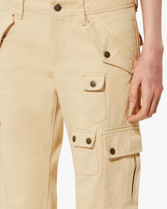 26SS 이자벨마랑 스트레이트 팬츠 PA0691FAD2E02I 90BE BEIGE - ISABEL MARANT