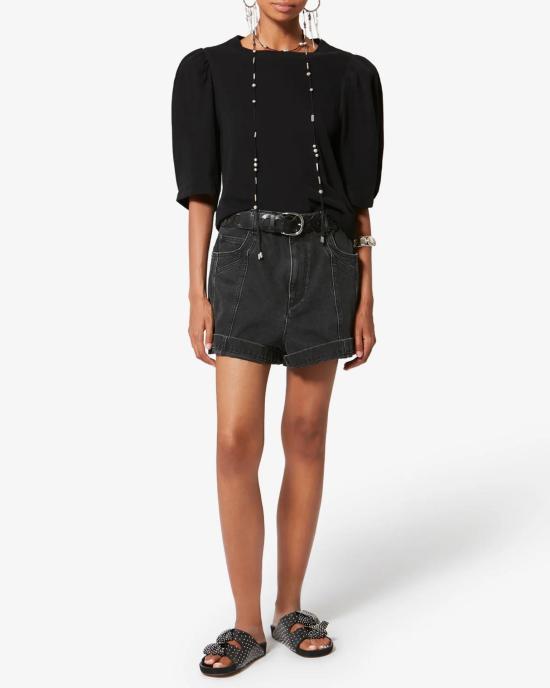 26SS 이자벨마랑 반팔 티셔츠 TS0311FAA1N41I 01BK BLACK - ISABEL MARANT
