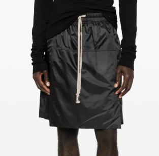 26SS 릭오웬스 몽클레어 미디 스커트 MU01F2B01M8114 999 BLACK - RICK OWENS MONCLER