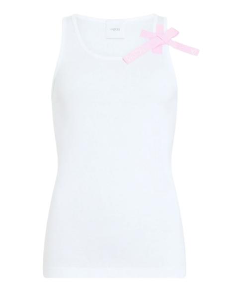 26SS 파투 오가닉 코튼 매듭 스트랩 탱크탑 JE2129994 001W WHITE