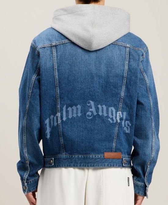 26SS 팜앤젤스 데님 자켓 PMYE05CS26DEN005 4408 MEDIUM BLUE MELANGE GREY - PALM ANGELS