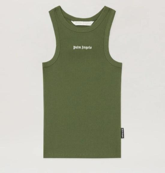26SS 팜앤젤스 민소매 티셔츠 PWAC024S26JER001 5603 MILITARY GREEN OFF WHITE