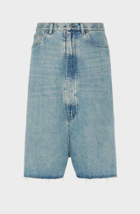 26SS 마르지엘라 드롭드 라이즈 데님 버뮤다 S67MU0065M30066 962 ICE BLUE