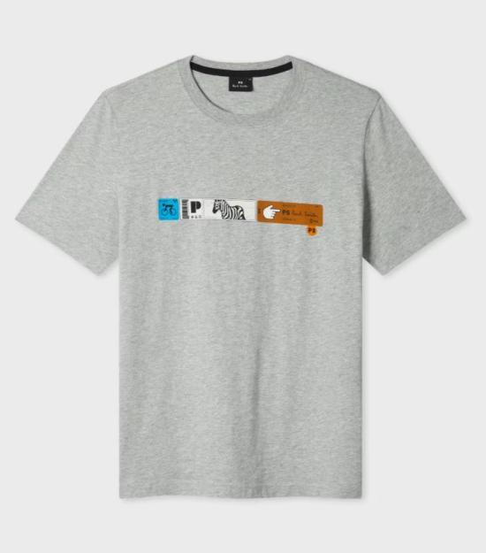 26SS 폴 스미스 지브라 패치 반팔 M2R011RVP5797 72 GREY MELANGE