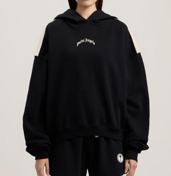 26SS 팜앤젤스 후드 티셔츠 PWBB076S26FLE001 100A BLACK TOFU - PALM ANGELS