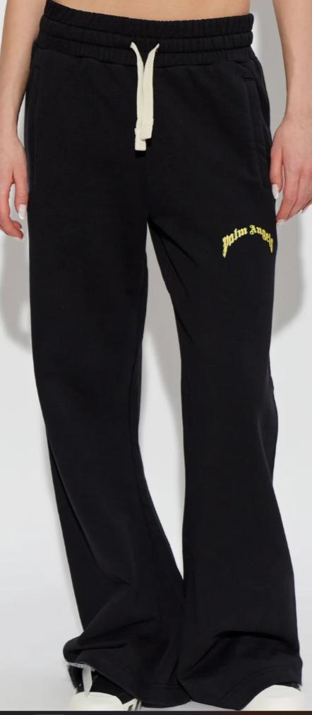 26SS 팜앤젤스 트레이닝/조거 팬츠 PWCH029S26FLE003 1018 BLACK YELLOW - PALM ANGELS