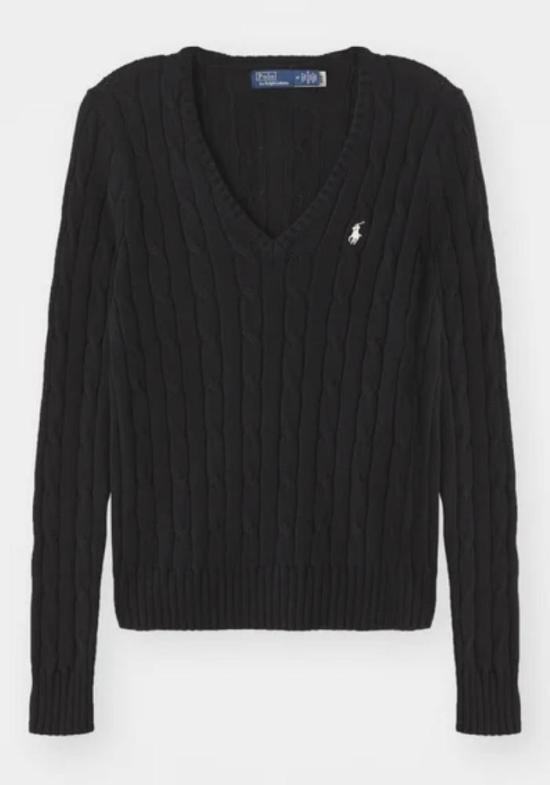 26SS 랄프 로렌 스웨터 211971870002 001 BLACK