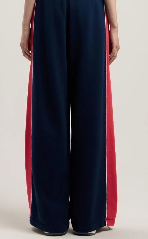 26SS 팜앤젤스 트레이닝/조거 팬츠 PWCH02AS26FLE001 4625 NAVY BLUE RED - PALM ANGELS