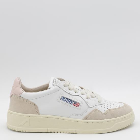 26FW 오트리 메달리스트 로우 AULW LS37 LEAT SUEDE WHT POW