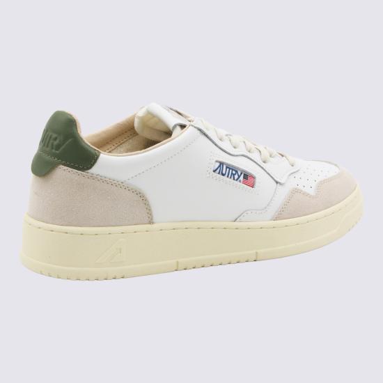 26FW 오트리 메달리스트 로우 스니커즈 AULM LS17 WHITE BRONZEGREEN - AUTRY