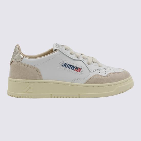 26FW 오트리 메달리스트 로우 레더 스니커즈 AULW LS75 LEAT SUEDE WHITE GOLD