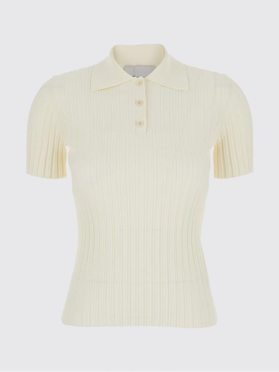 26SS 아미 니트 숏슬리브 폴로 FPL437KN0160 136 White - AMI