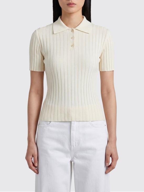 26SS 아미 니트 숏슬리브 폴로 FPL437KN0160 136 White